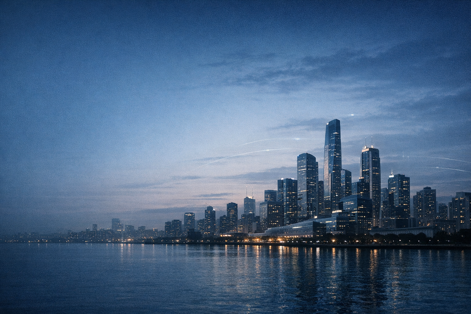 City skyline background