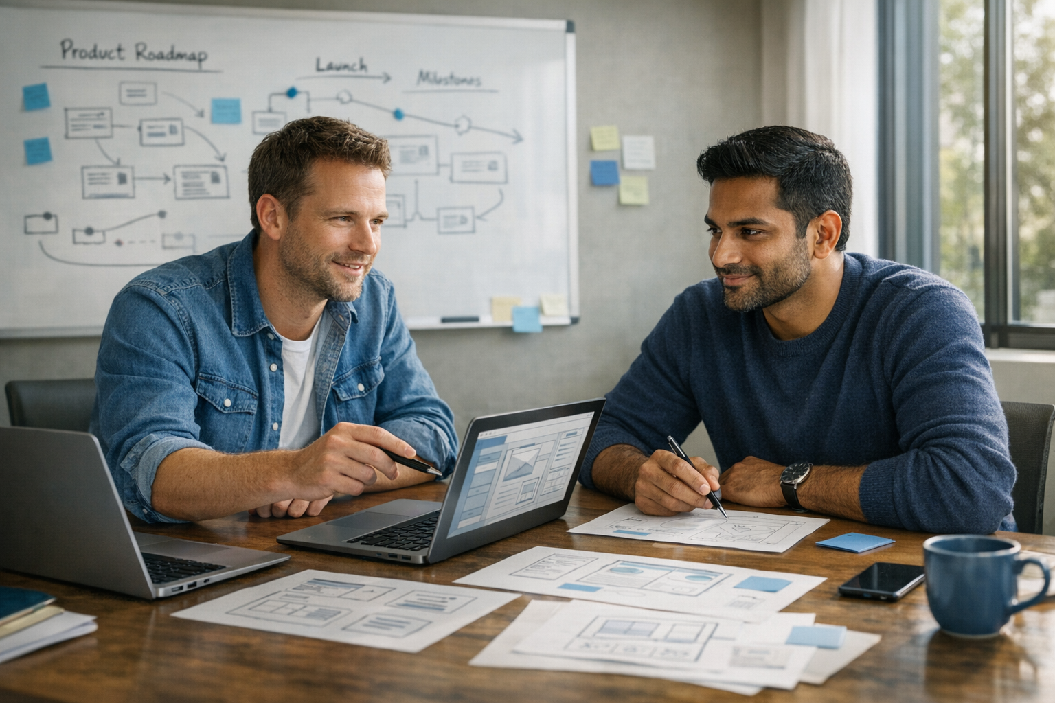 Startup founder collaboration session